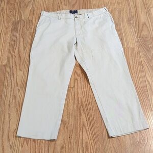 Bill's Khakis flat-front light khaki pants, men's size 40x30